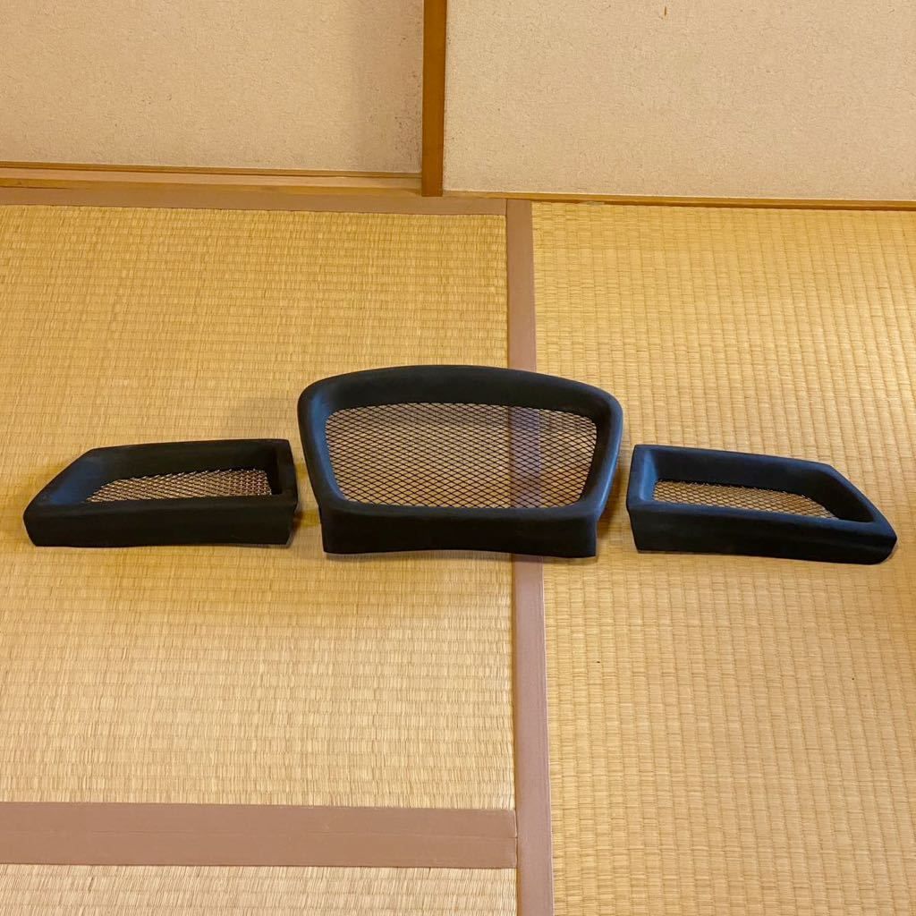 フロントグリル メッシュグリル スバル インプレッサ GDA GDB WRX STi 2006〜2007 社外品 ブラック カーボンブラック