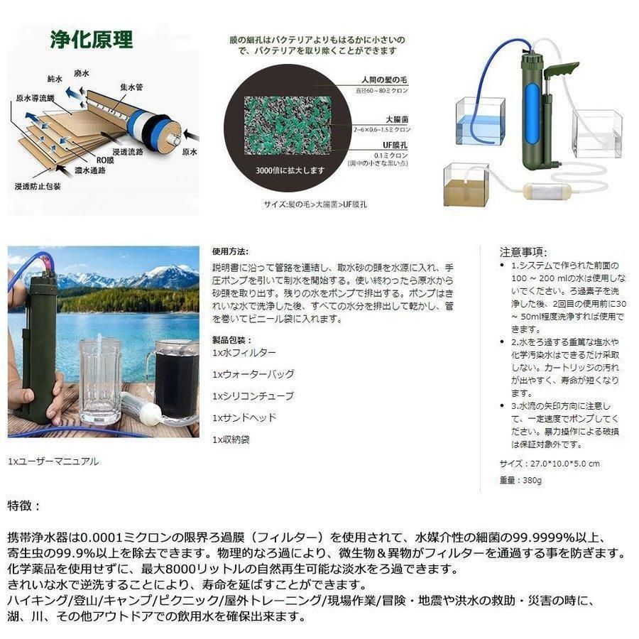 サバイバルフィルター アウトドア用浄水