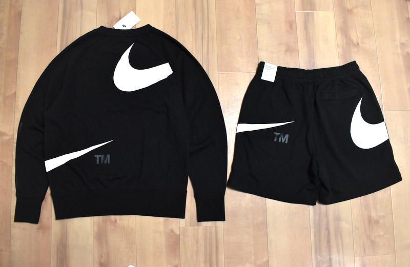 NIKE ビッグスウッシュ 裏毛 スウェット 上下セット L セットアップ パンツ ショーツ DD6097 DD5998