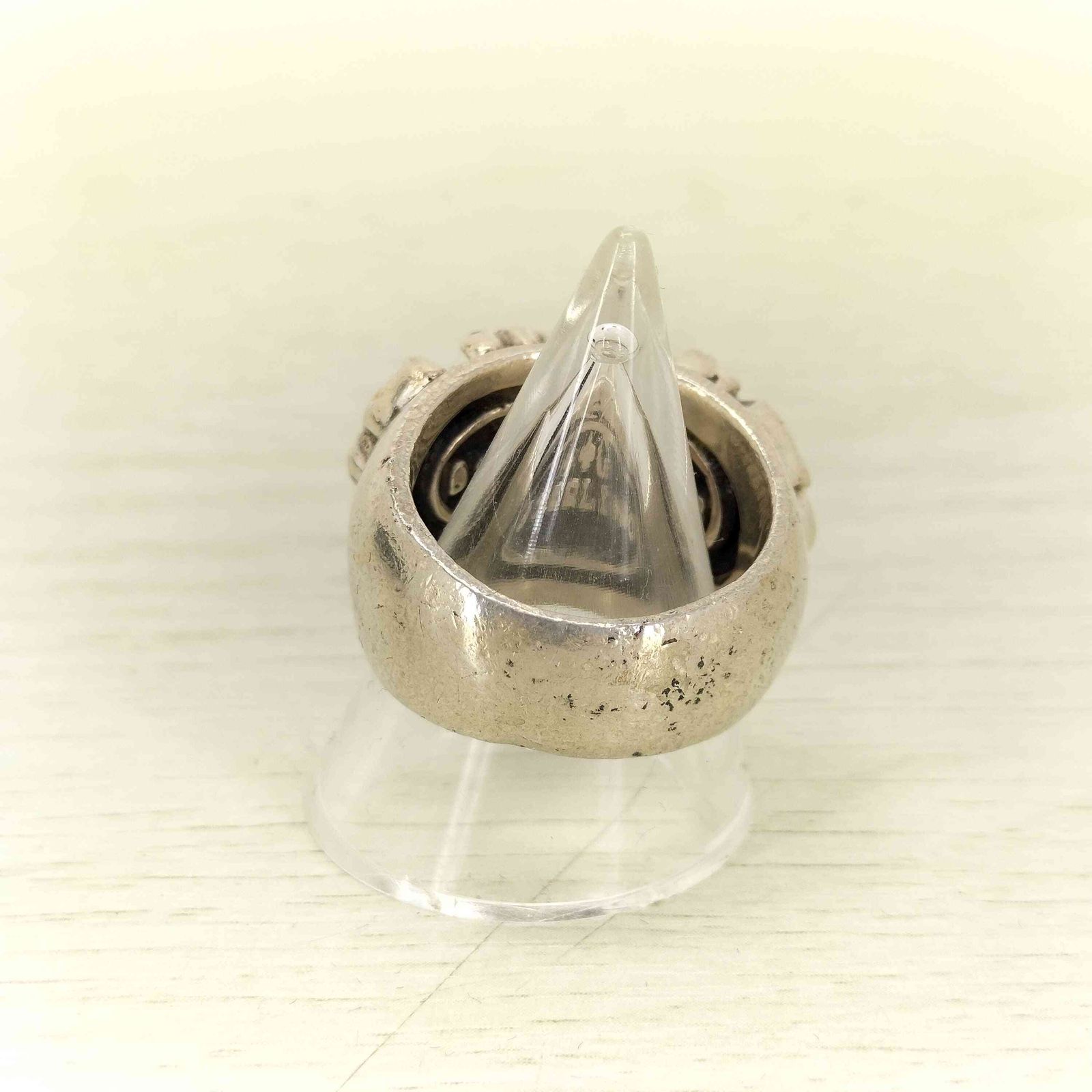 エーアンドジー A＆G STERLING刻印 フローラルダガーシルバーリング 
