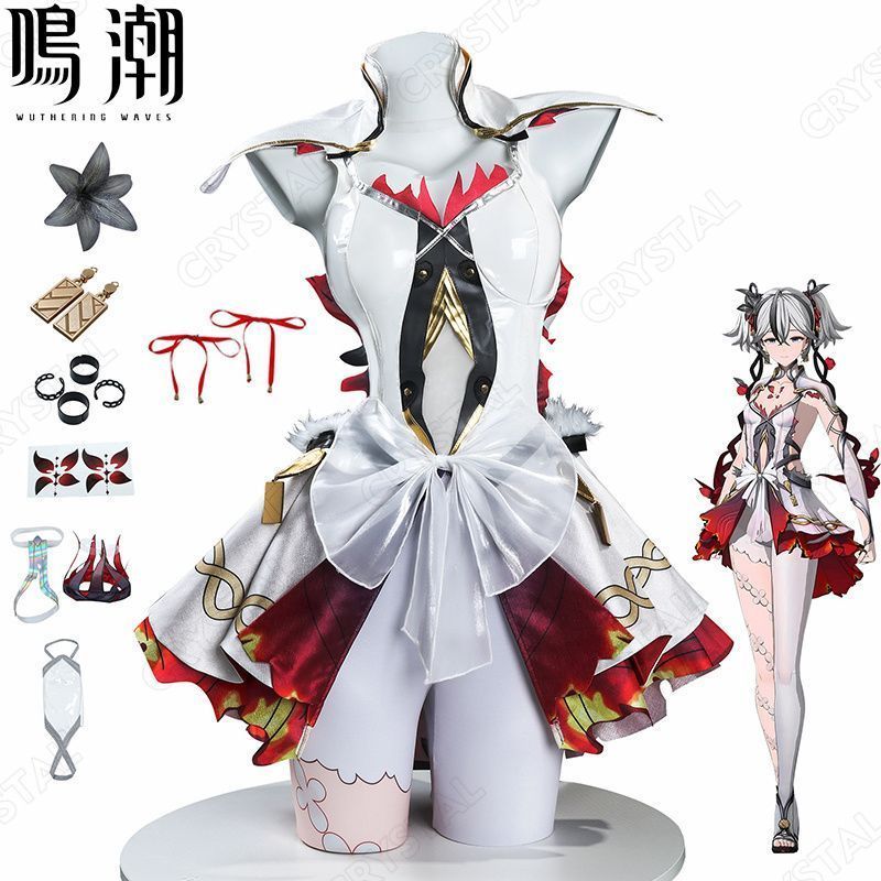 鳴潮 めいちょう ツバキ 椿 コスプレ衣装 鳴潮 Wuthering Waves ヒロイン Jinhsi コスプレ衣装 コスチューム ハロウィン クリスマス 制服 大人 子供 cosplay イベント
