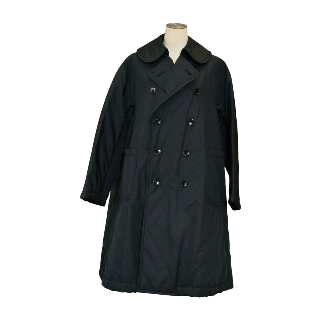 コムデギャルソン COMME des GARCONS COMME des コムコム W18C001 中綿 コート ポリエステル ダブルボタン 丸襟 レディース F-L8432