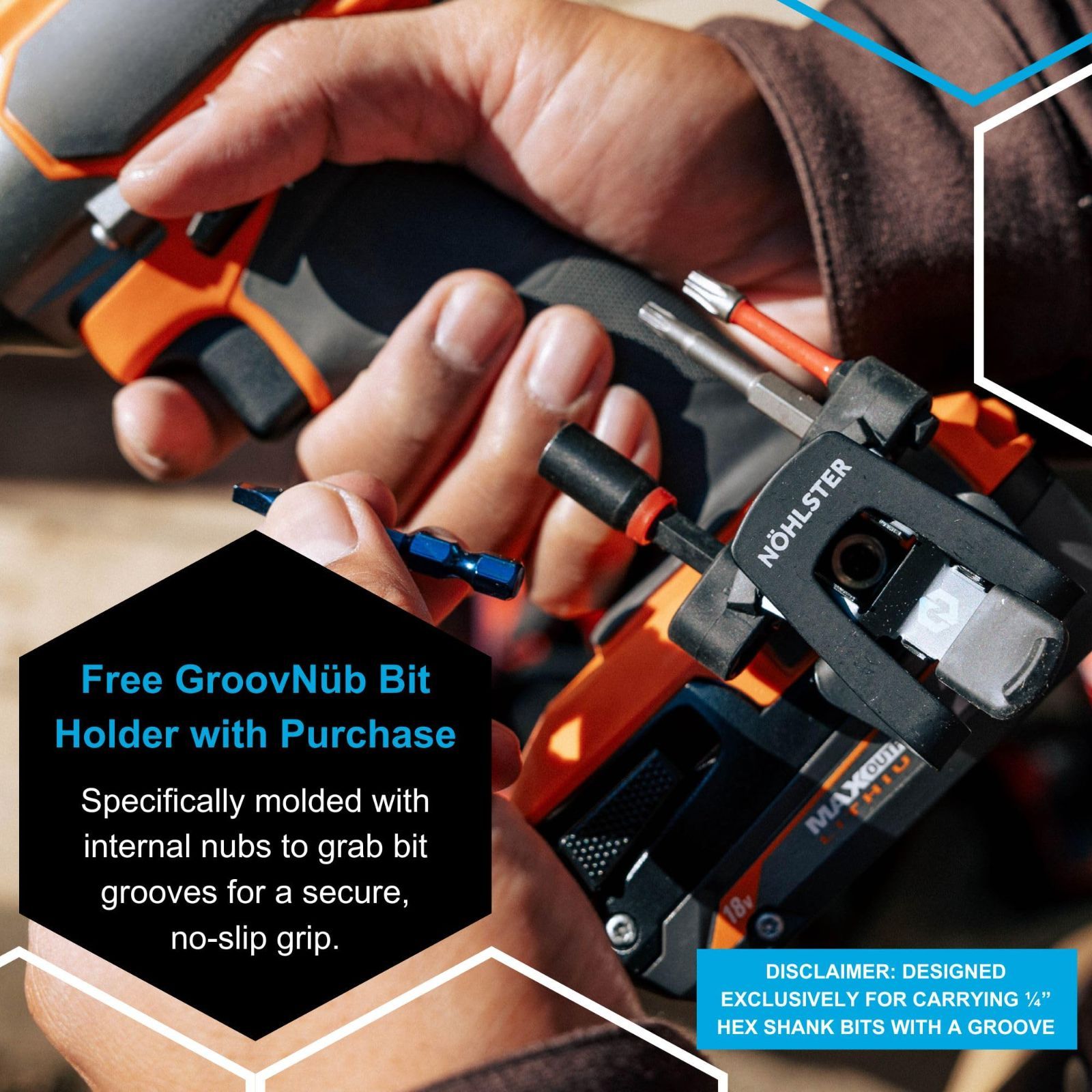 新品 NOHLSTER ロックツールクリップ - ツールホルスター代替品 -  ドリルベルトクリップ、インパクトドライバーホルスター、ドリルホルスターとしてのドリルフック、ツールベルト用ドリルクリップ、ツールベルト用ドリルホルダー  - ほとんどのブランドに適合