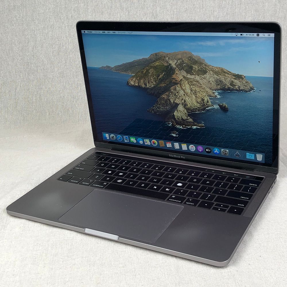ジャンク品・本体のみApple MacBook Pro (13インチ， 2019， Thunderbolt 3ポート x 4)【i7・16GB・512GB】画面表示色異常 他　A1989 EMC3358/LT-JUNK-250417（268318）