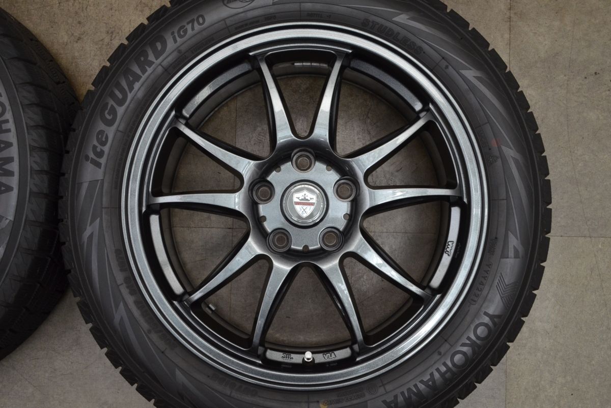 緊急大幅値下げ！ 超バリ溝 エステローザ 17in 7J 45 PCD114.3 ヨコハマ アイスガード iG70 205 55R17 ノア ヴォクシー エスティマ ステップワゴン 翌日配送可能も多数！