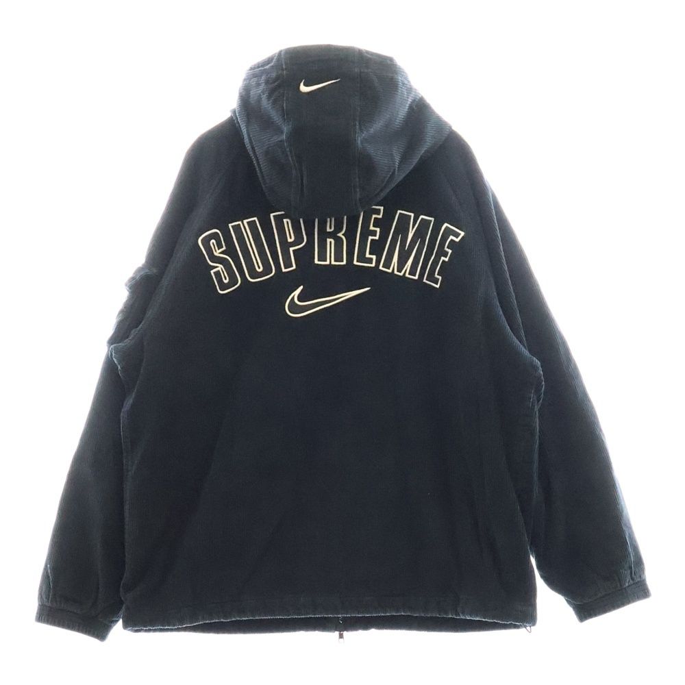 SUPREME シュプリーム 22SS ×NIKE Arc Corduroy Hooded Jacket ナイキ アーチロゴ コーデュロイフーデットジャケット ブラック DM1772-010