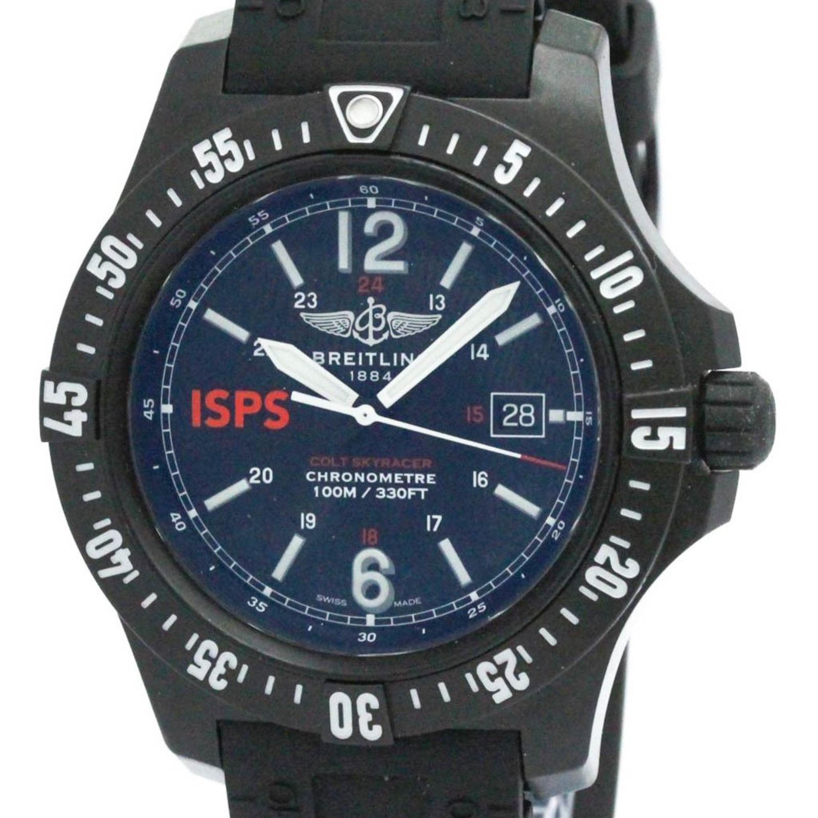 ブライトリング (BREITLING)  コルト スカイレーサー ISPS 限定 プラスチック ラバー クォーツ メンズ 時計 X74320 【中古】