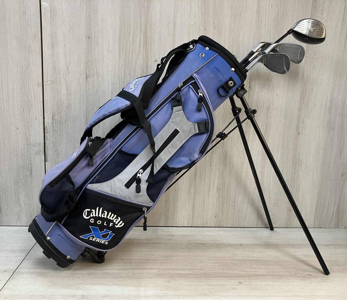 スタンド型キャディバッグ付き calaway xjhotクラブセットジュニア用 7本セット