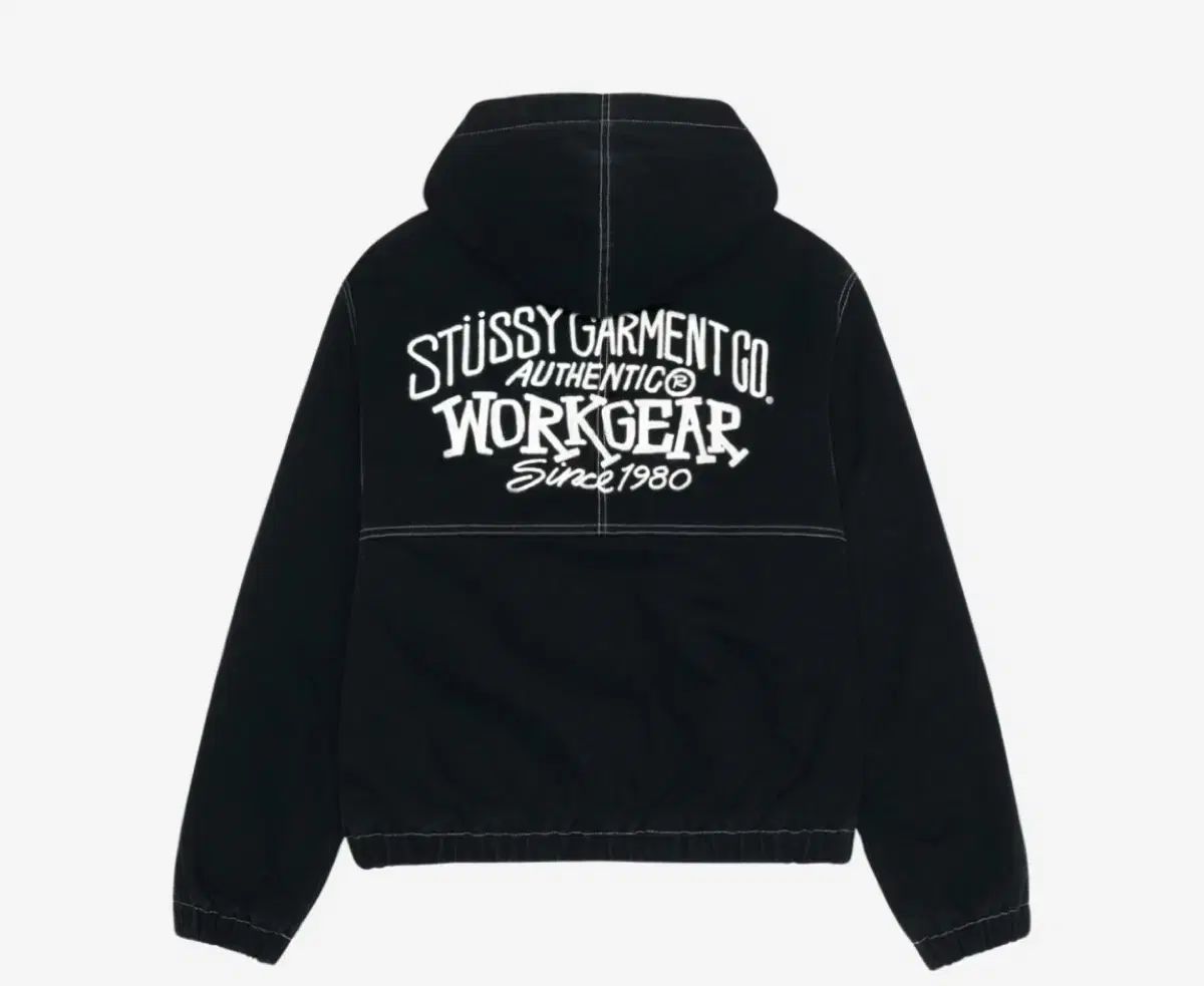 STUSSY ステューシー ワーク ジャケット コントラスト ステッチ 黒