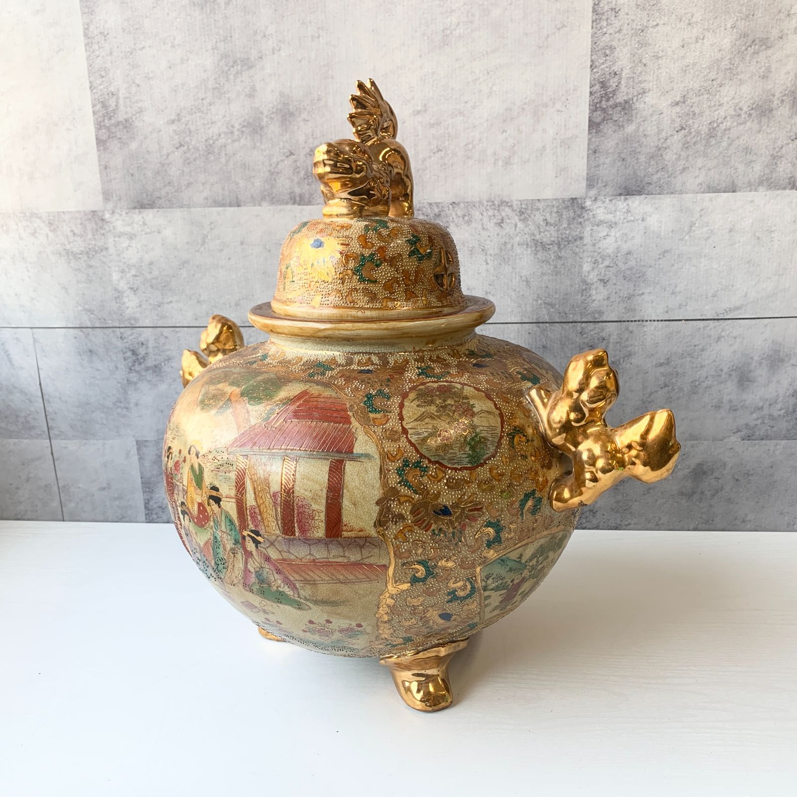 薩摩焼　香炉　飾壺　花器　骨董　古美術品 薩摩焼 香炉 飾壺 花器 骨董 古美術品 Yahoo!オークション -「薩摩焼