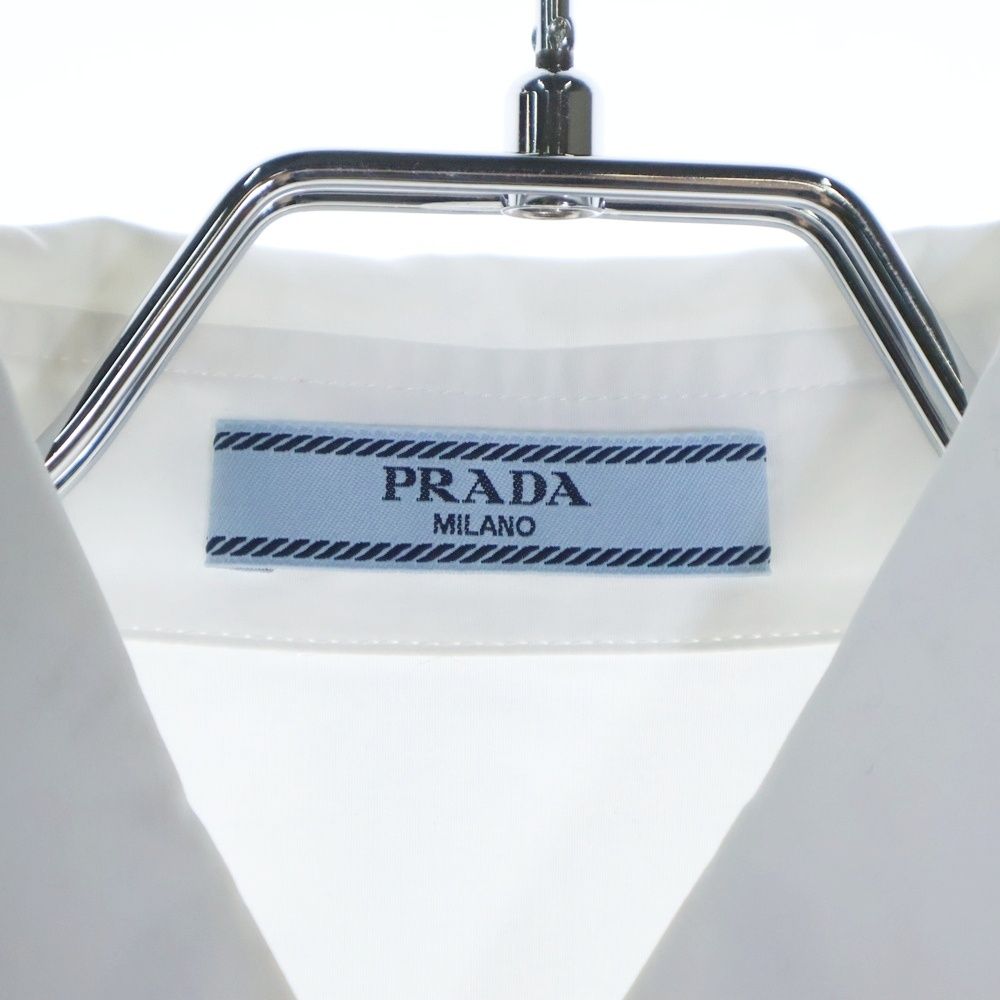 PRADA (プラダ) 24SS ネクタイ付き ロングスリーブ 長袖シャツ