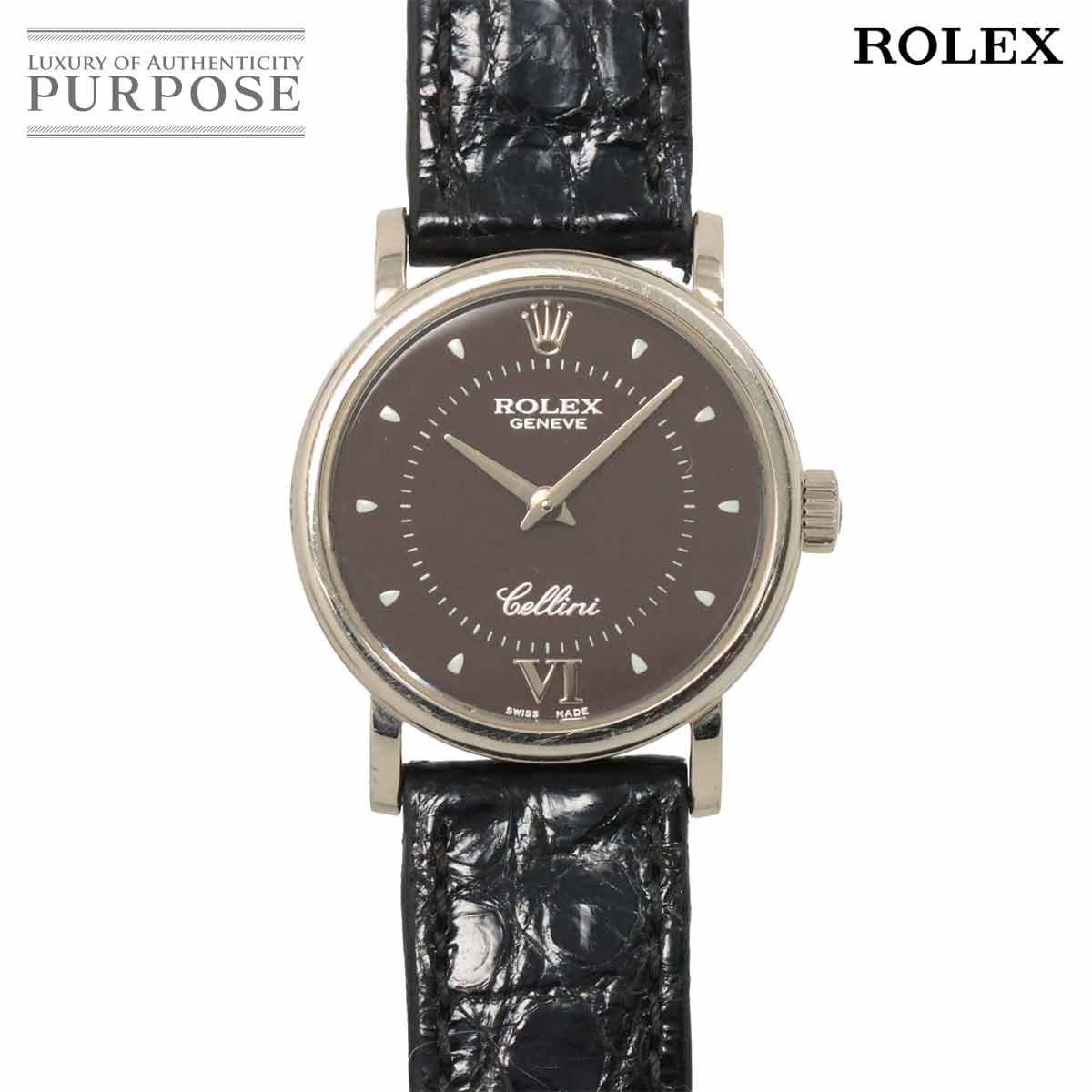 ロレックス ROLEX チェリーニ 6110 A番 レディース 腕時計 ブラウン