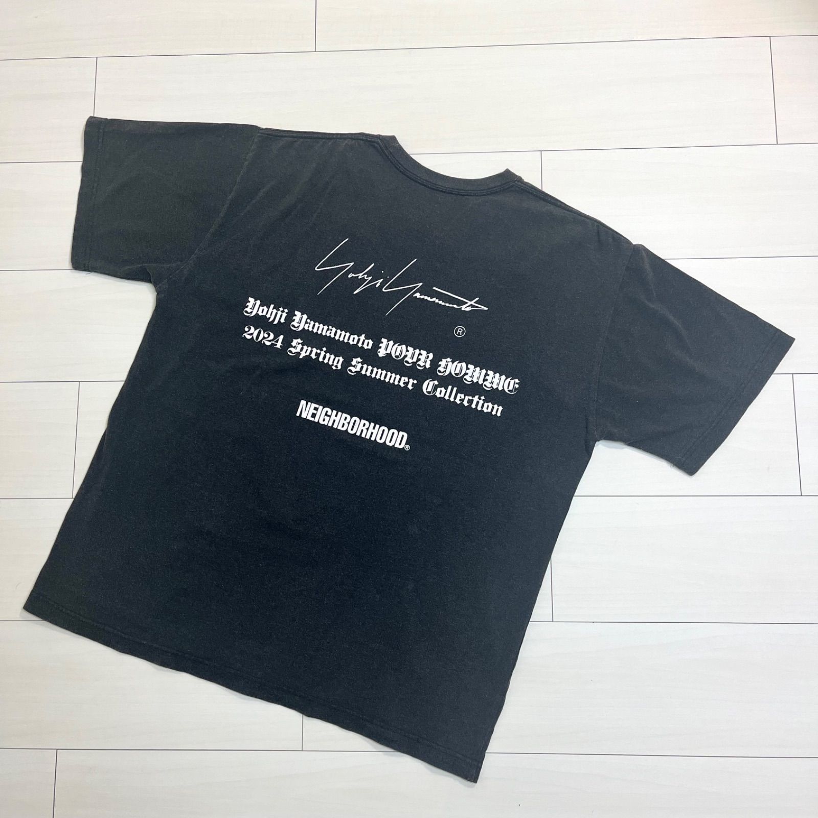 美品 YOHJI YAMAMOTO NEIGHBORHOODエディショングレーT ヨウジヤマモト 