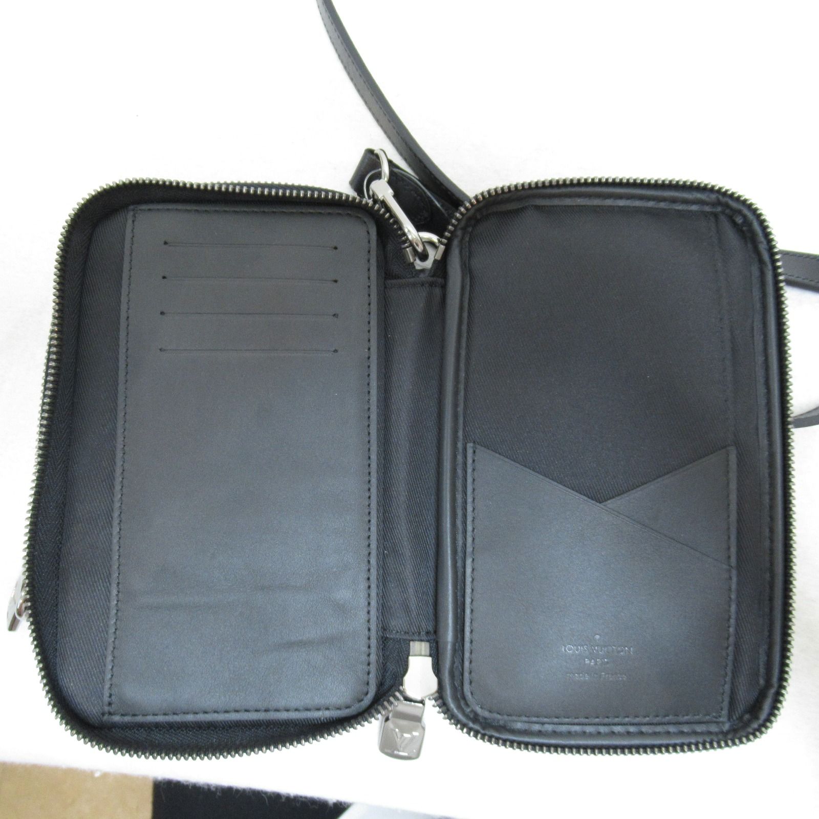 LOUIS VUITTON ダブルフォン ポーチ ブラック 楽天市場】【中古】LOUIS VUITTON ルイ ヴィトン ダブル・フォン