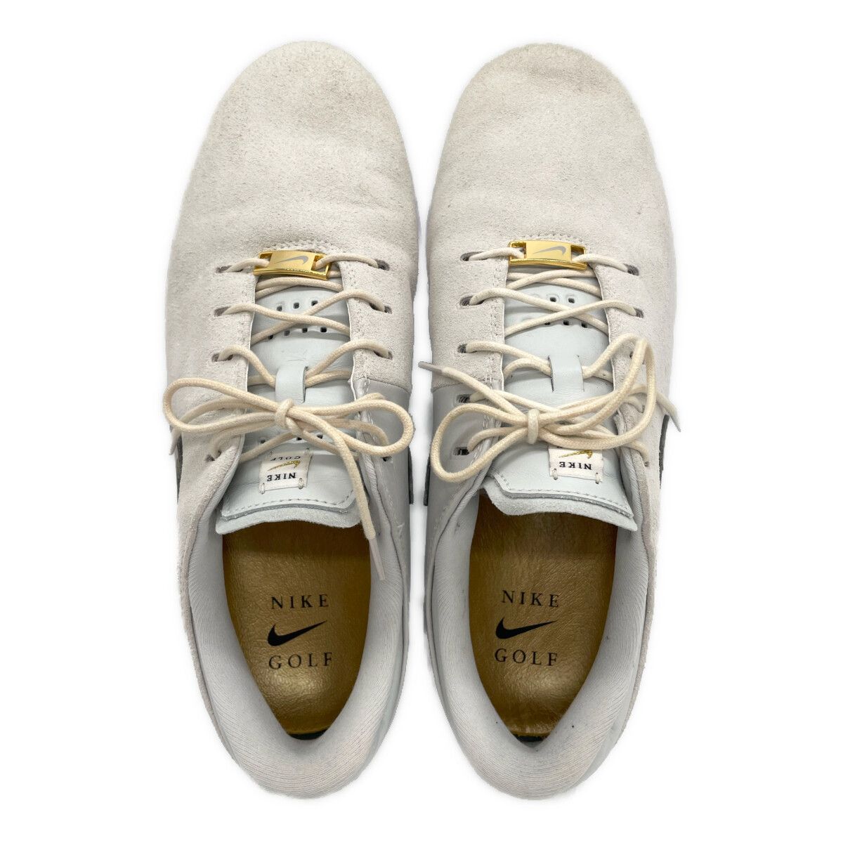中古 ナイキ NIKE ゴルフシューズ 28.5cm ホワイト ゴールド