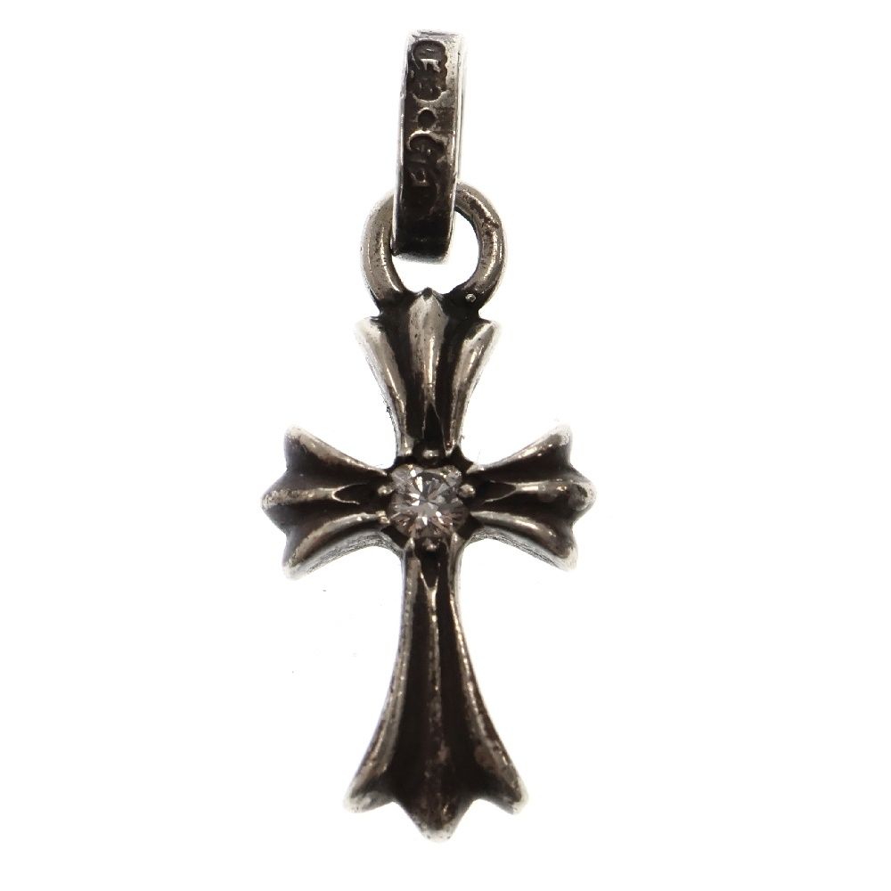 CHROME HEARTS クロムハーツ CRS BBYFAT DMND ベイビーファット 両面1ダイヤ ペンダントトップ シルバー BCA238