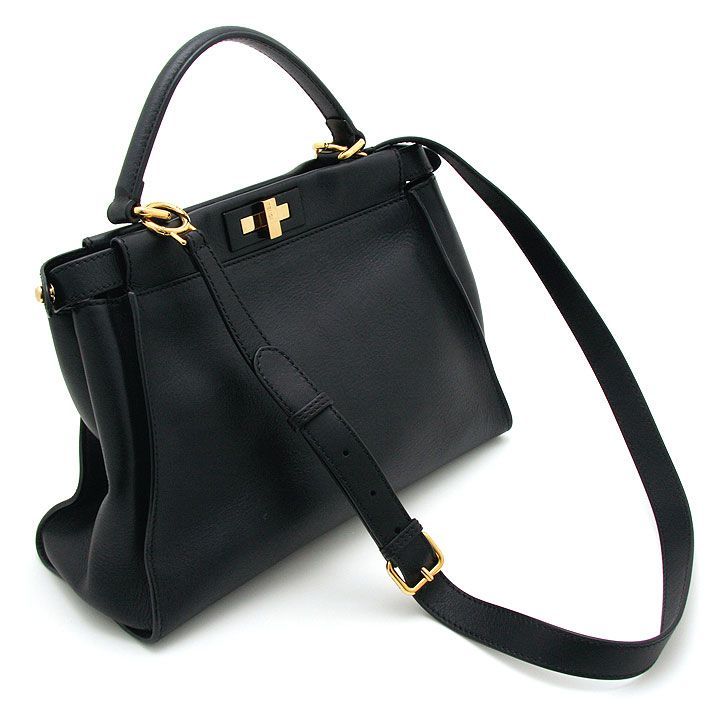 中古良品】フェンディ ハンドバッグ PEEKABOO ピーカブー レザー  