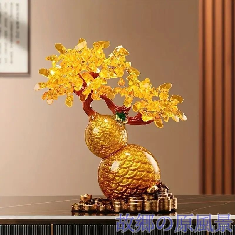金のなる木 ひょうたん 置物 オブジェ モダン 金運 財運 商売?盛 厄除け 幸福 優雅 インテリア 玄関 リビング 開店祝い 贈り物 ギフト エレガント