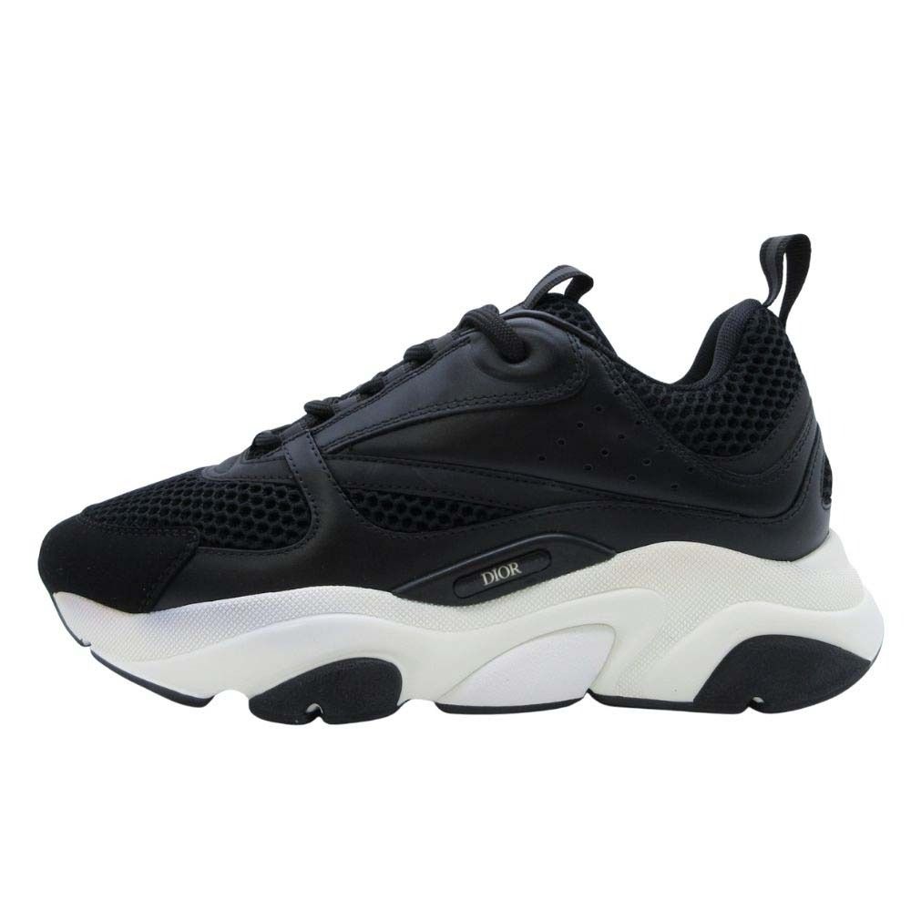 【関税込】DIOR Run'n'Dior メッシュ × ロゴ スニーカー Run'n'Dior Sneaker White and Black Technical Mesh | DIOR