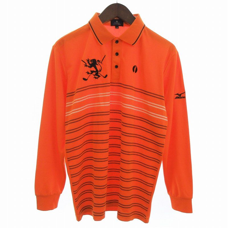 Mizuno The Open ポロシャツ ミズノ MIZUNO THE OPEN ポロシャツ 長袖 ゴルフウェア 刺繍