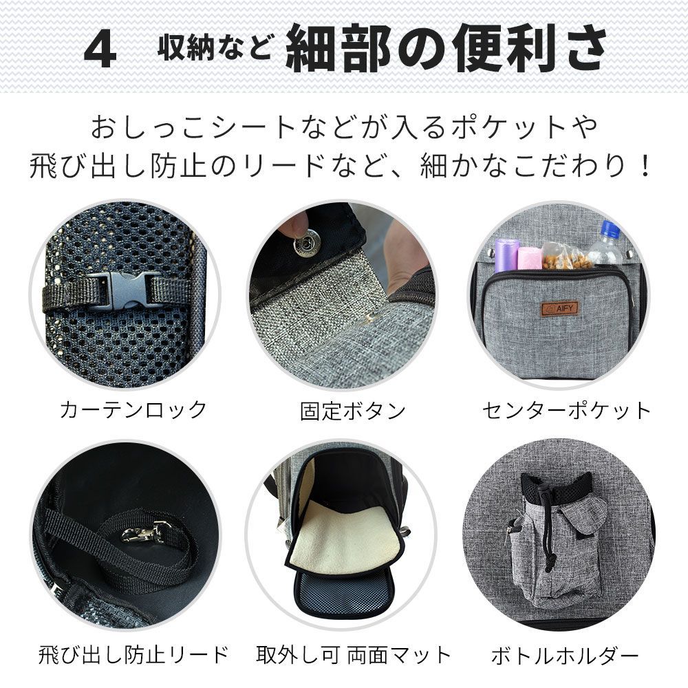 AIFY ペットキャリー リュック 広げてハウスになる！ 拡張ハウス