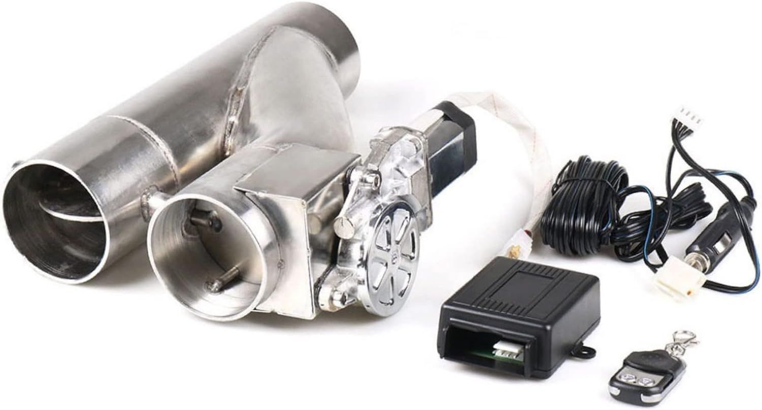 マフラー 電動 バタフライ 可変バルブ バイパス 爆音 ストレート サイレンサー リモコン付き 51mm 63mm 76mm スカイライン AE86 ハイエース アルトワークス ジムニー オデッセイ シビック JA11 アルファード 3インチ 76mm