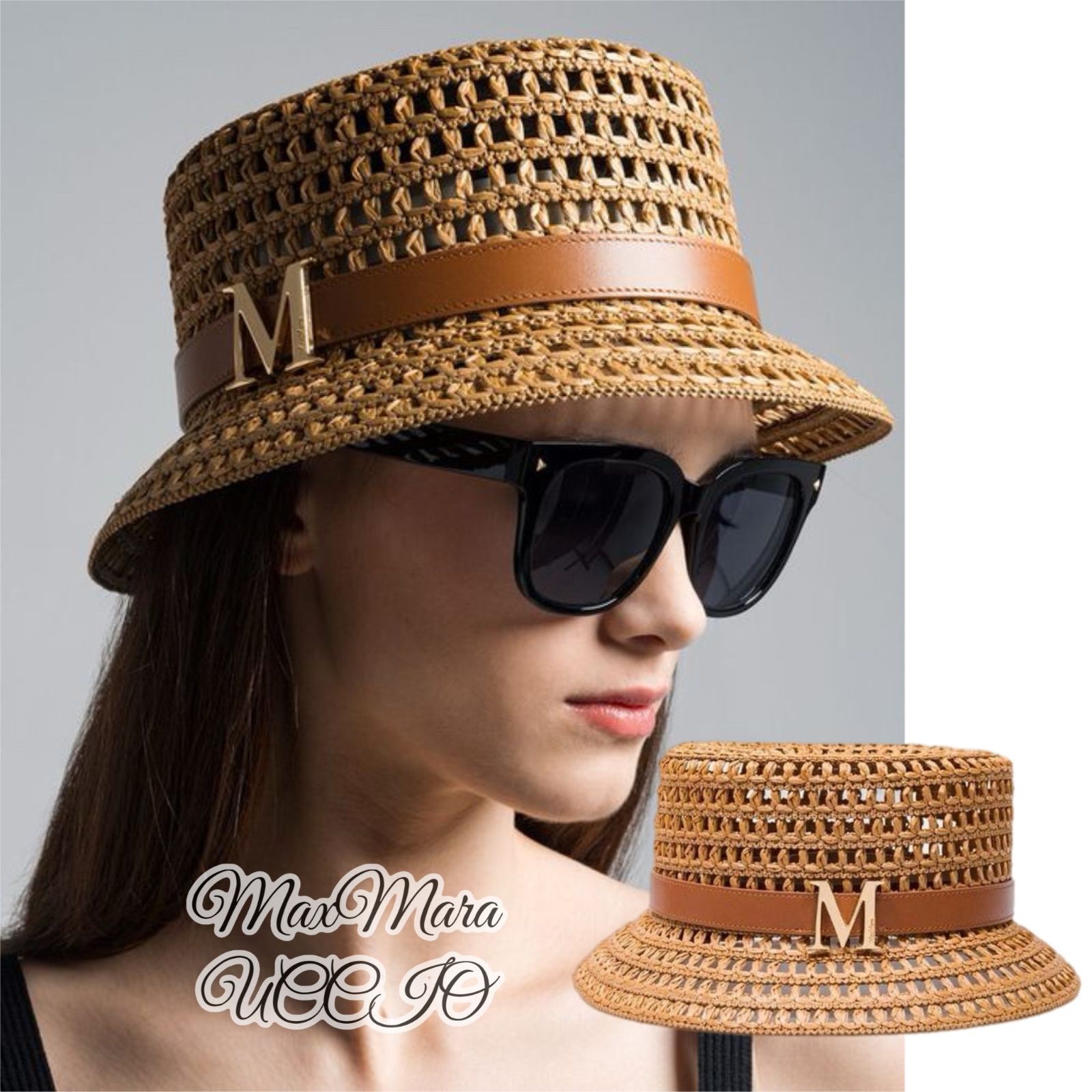 ◆◆VIP◆◆ Max Mara UCCIO メッシュ クロッシェ ハット 国内即発】Max Mara UCCIO ウッチョ メッシュクロッシェハット