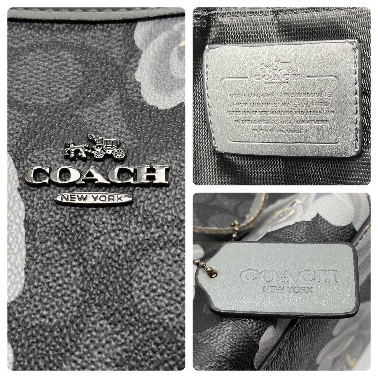 希少色<!-利用不可文字-!>COACH トートバッグ シグネチャー 薔薇 大 