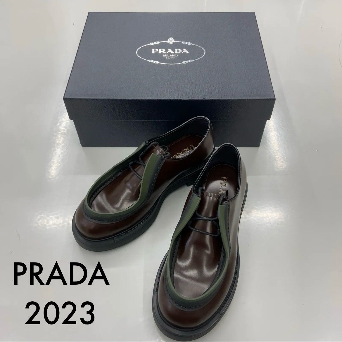 PRADA プラダ】【ダイアパソン オペークブラッシュドレザー レース