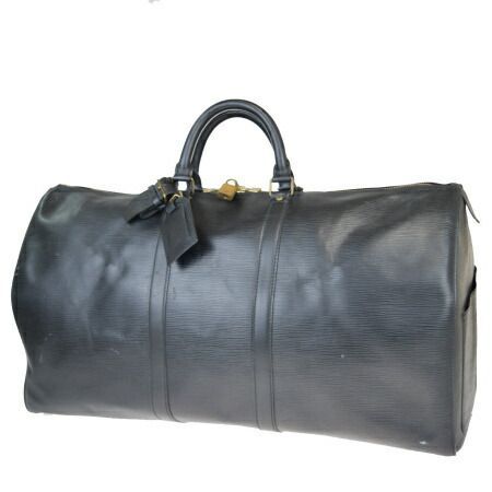 送料無料 【中古】 ルイヴィトン LOUIS VUITTON キーポル 55 ボストンバッグ トラベル 旅行かばん ハンド エピ ノワール レザー M59052 80EZ503
