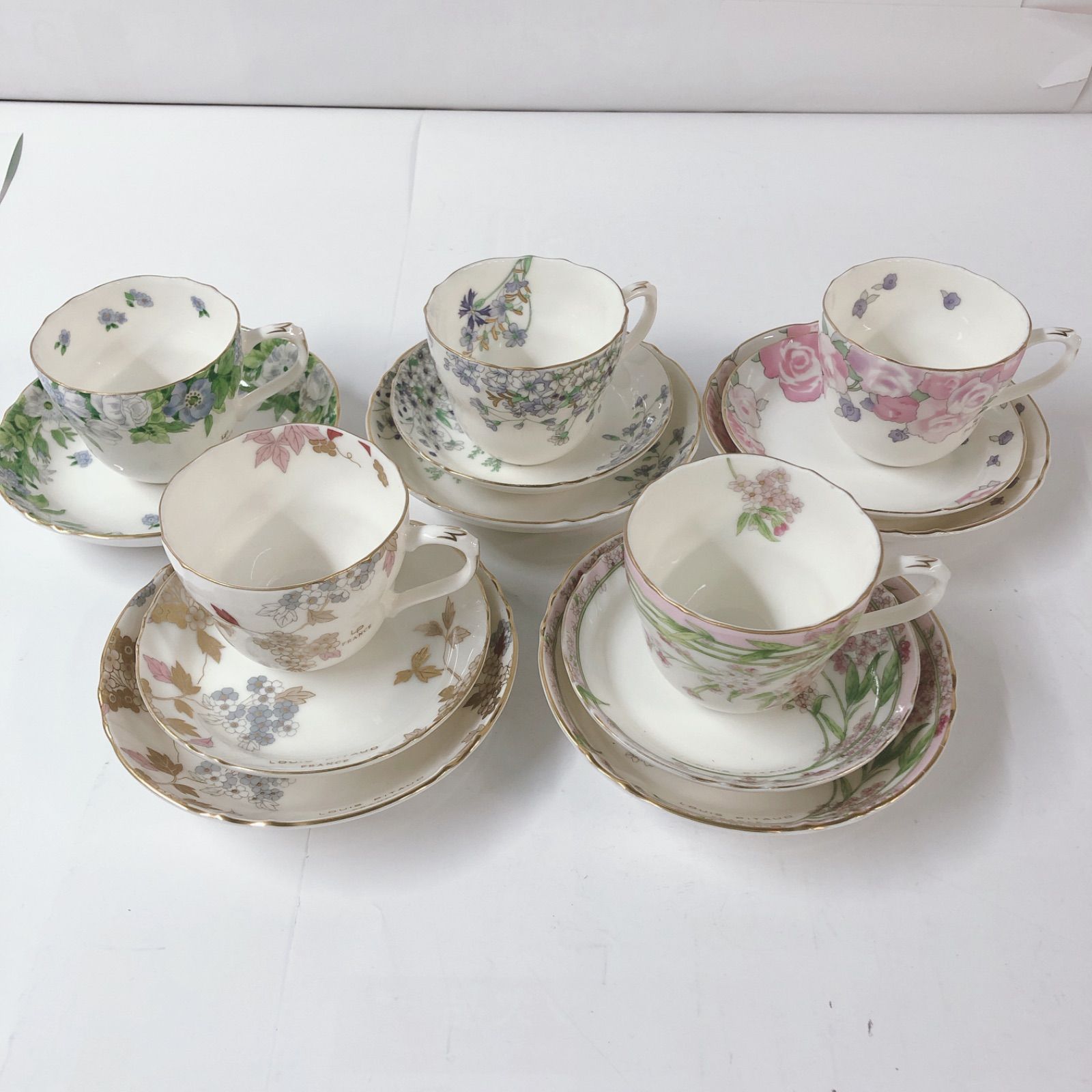 LOUIS PITAUD ケーキ皿　5枚 ルイピトー LOUIS PITAUD FRANCE カップ＆ソーサー＆ケーキ皿 5客