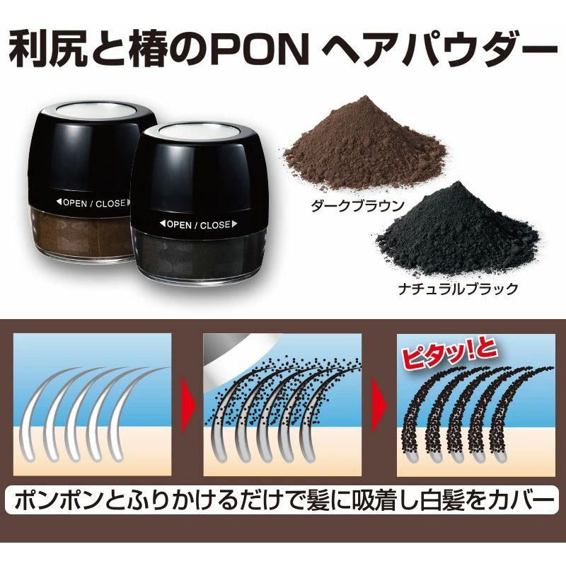 利尻と椿のPONヘアパウダー ナチュラルブラック ◇◇◇( 黒