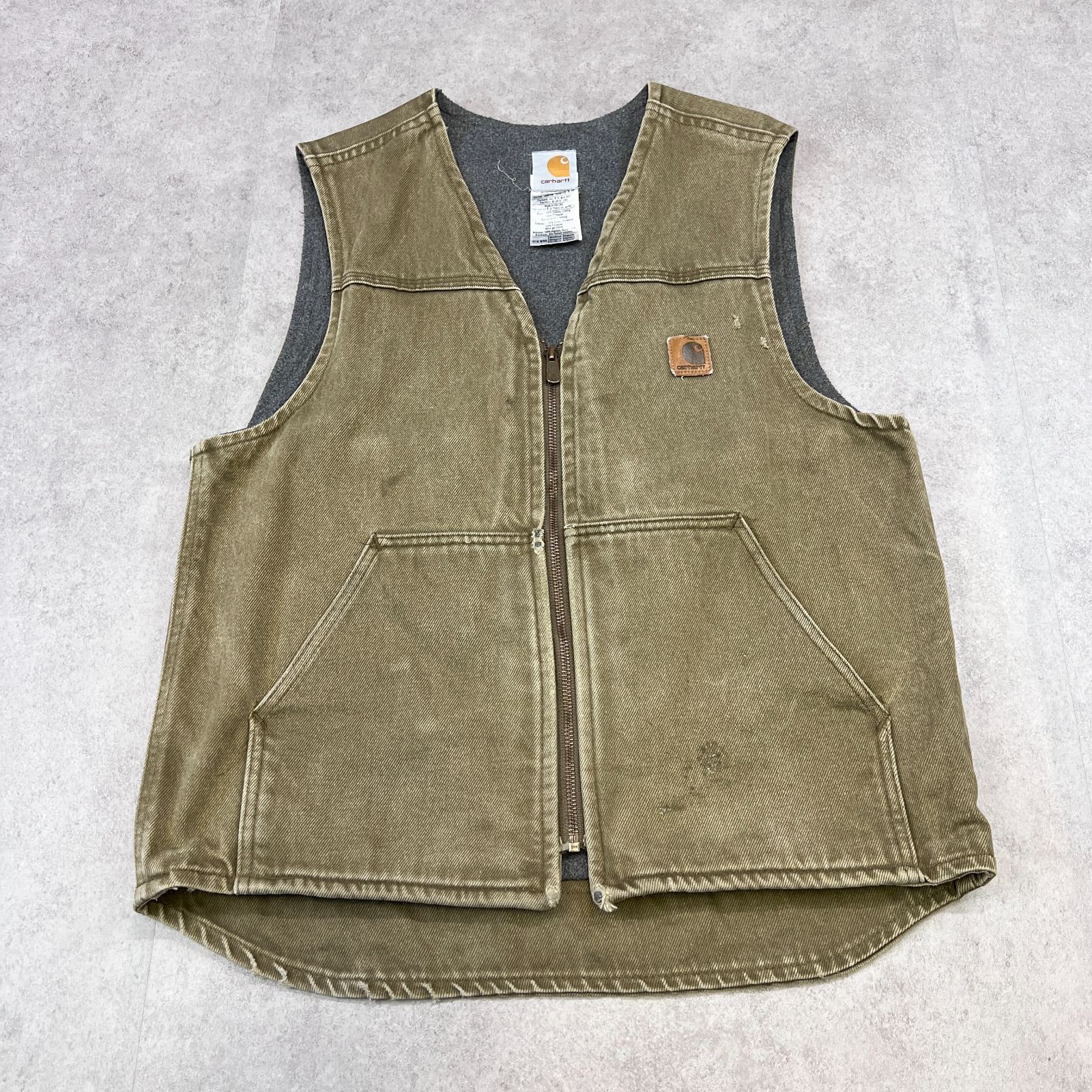カーハート ベスト ダック カーキ 90-00's Carhartt ダックベスト “GREEN / MADE IN USA