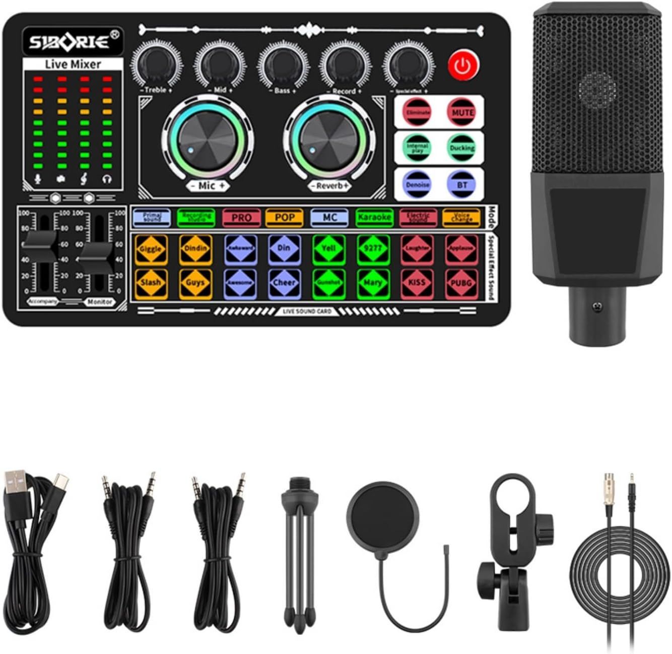 カラオケセット家庭用 DJ ミキサー セット オーディオインターフェース