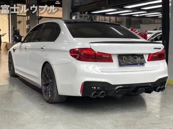 リアバンパー ディフューザー LED ブラック BMW 5シリーズ G30 G31 G38 Mスポーツ 2018-2025 リア スポイラー カナードWP人気注目
