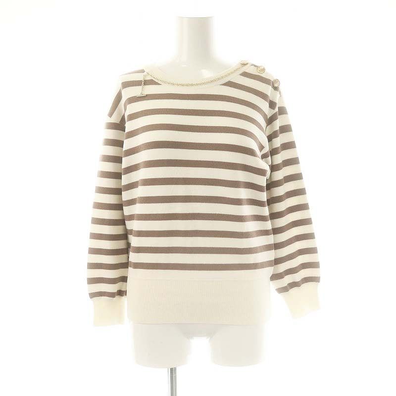 ジャスグリッティー JUSGLITTY 24SS 七分袖ボーダーチェーン