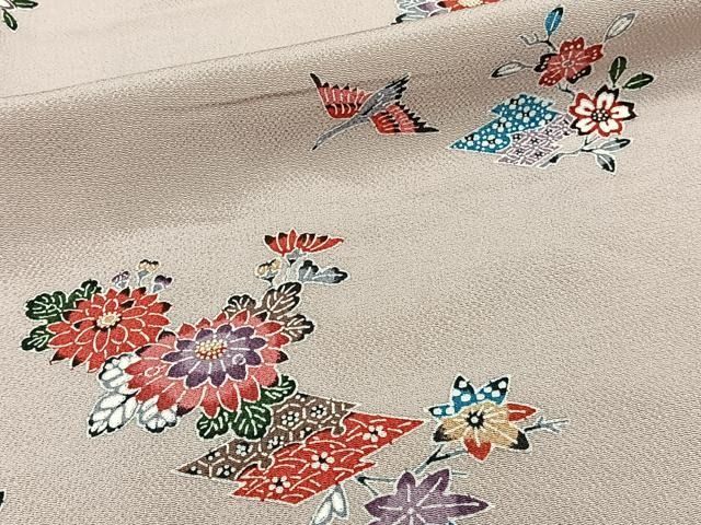 あ*ん様 名古屋帯 可愛い花 創作 九寸 正絹 着物 HO-1568 名古屋帯 鳥 花柄 可愛い織り出し 九寸 正絹 着物 HO-2068