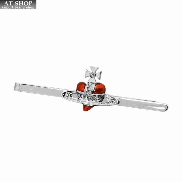 ヴィヴィアンタイピン Vivienne Westwood ヴィヴィアン ウェストウッド ネクタイピン タイバー DIAMANTE HEART レッド×シルバー