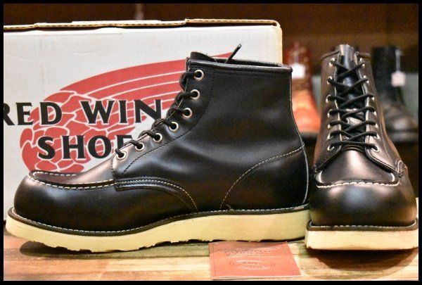 9EE 羽タグ 00年 レッドウィング 8130 アイリッシュセッター 黒 ブラッククローム モック 8179 ブーツ redwing HOPESMORE FJ146