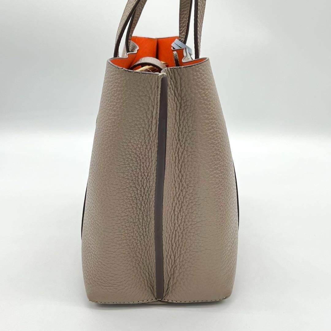 【美品】トリーバーチ ペリー ハンドバッグ 2way ミニバッグ グレージュ 美品】トリーバーチ ペリー ハンドバッグ 2way ミニバッグ グレージュ