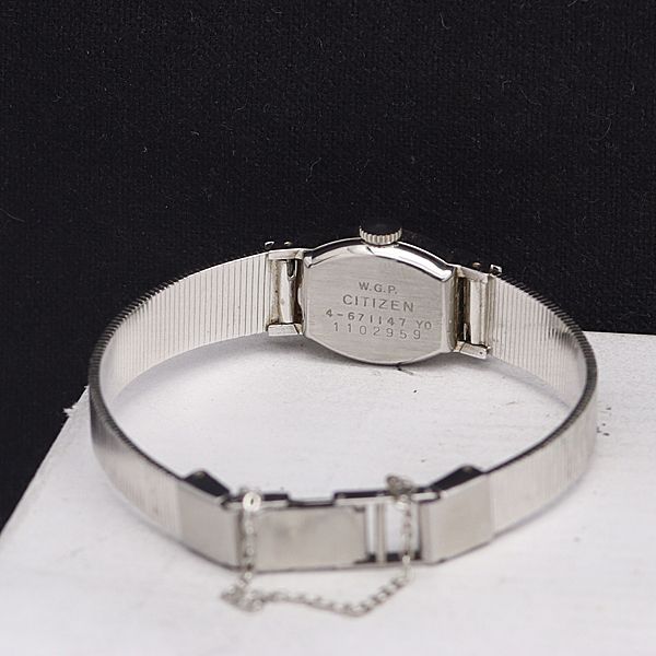 シチズン　アンティーク　シルバー 手巻きリングウォッチ　稼働品　箱付き Yahoo!オークション - 動作品 CITIZEN シチズン 指輪型 リングウォッチ