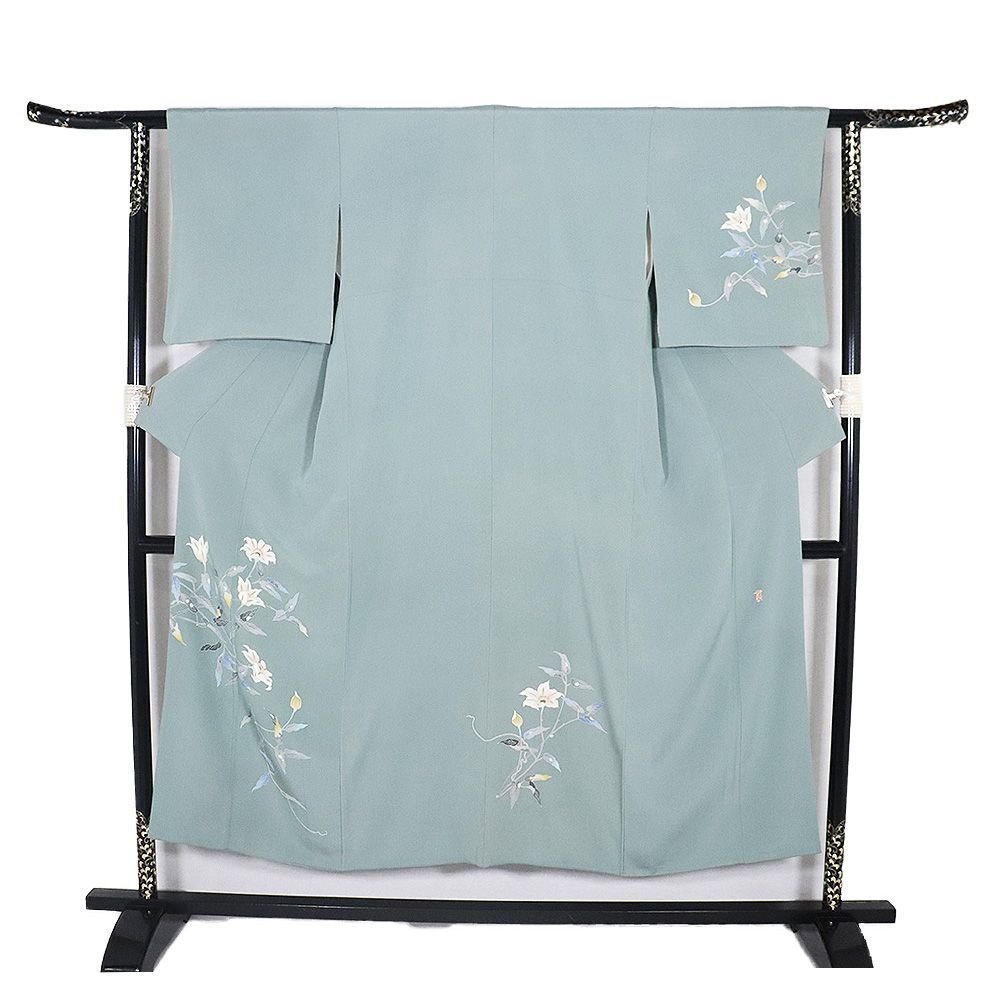 平和屋着物○訪問着 友禅 作家物 花鳥文 暈し染め 正絹 逸品