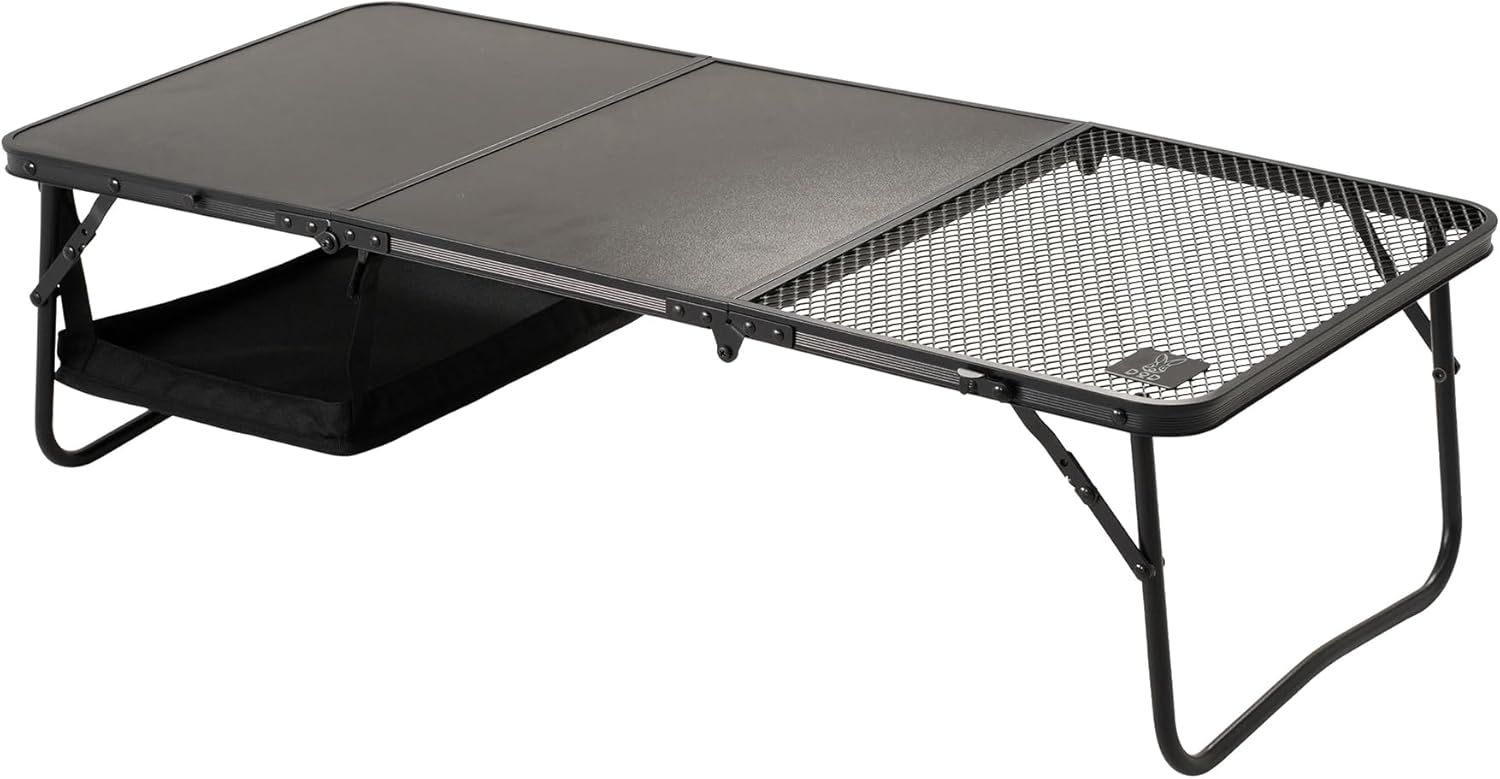DOD ディーオーディー ソロリチューボー ソロキャンプ用 薄型収納 コンパクト ロースタイル テーブル TB1-070-BK