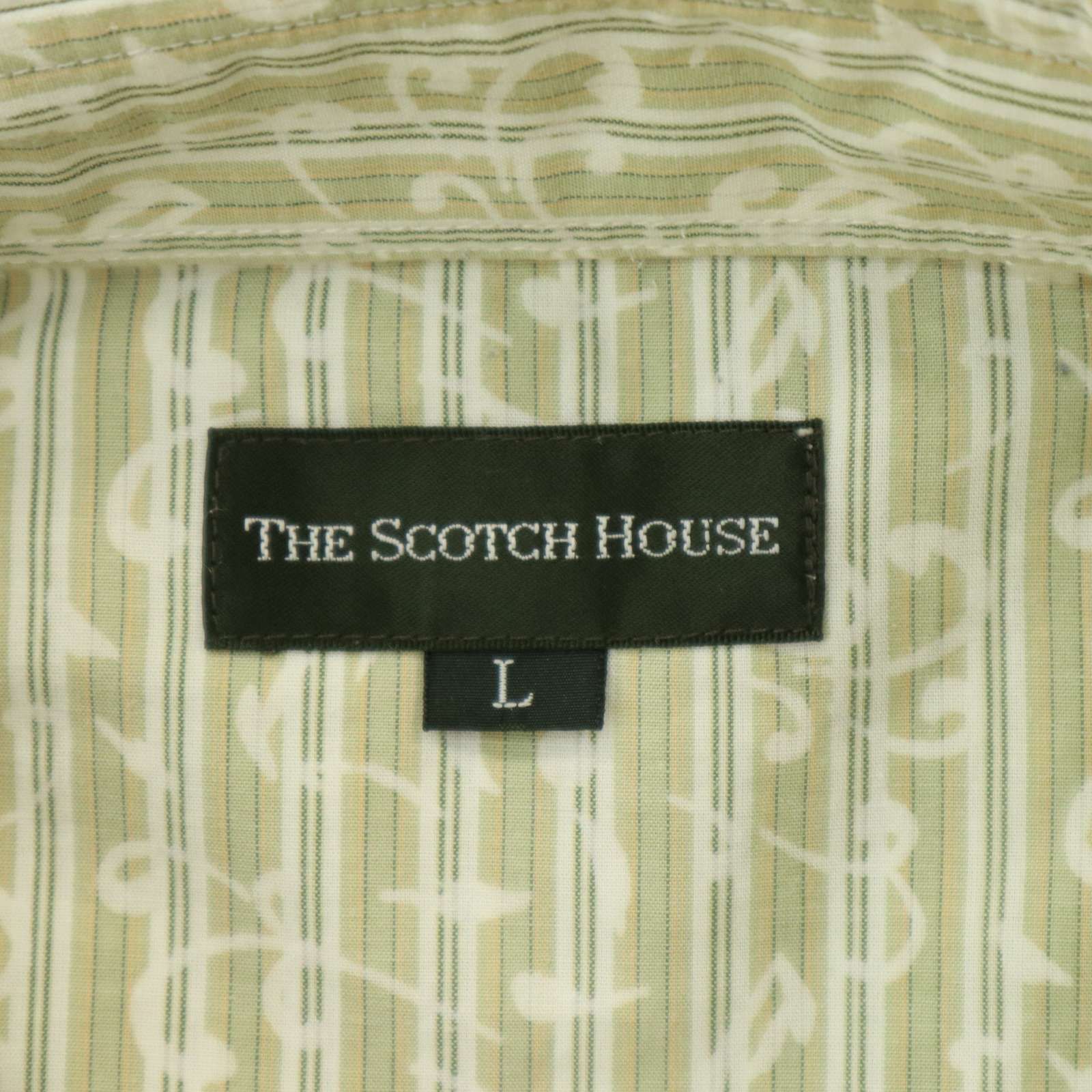 THE SCOTCH HOUSE (L) 総柄 ストライプ Yシャツ THE SCOTCH HOUSE (L) 総柄 ストライプ Yシャツ