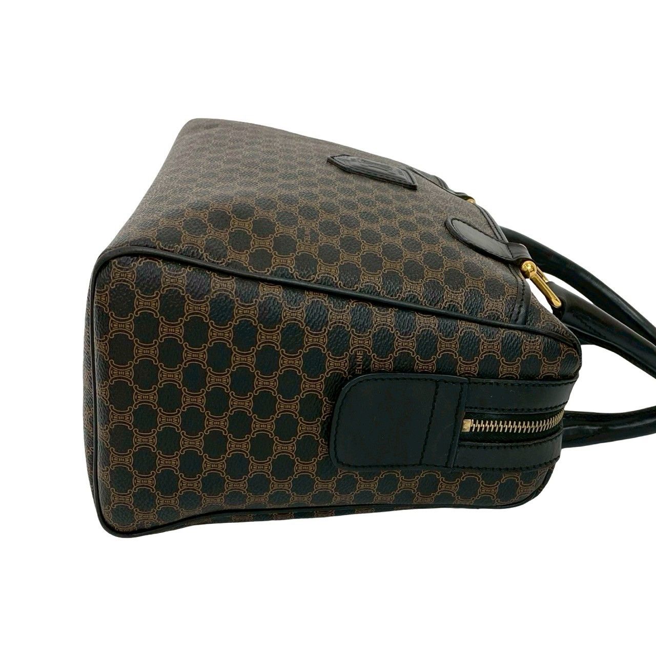 美品 CELINE マカダム ハンドバッグ ボストン バッグ ビンテージ 希少 CELINE セリーヌ ヴィンテージ マカダム ミニボストンバッグ