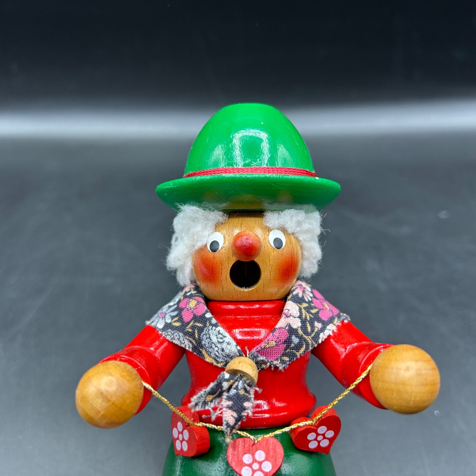 ヴィンテージ 旧西独製 シュタインバッハ 木製 煙出し人形 オルゴール