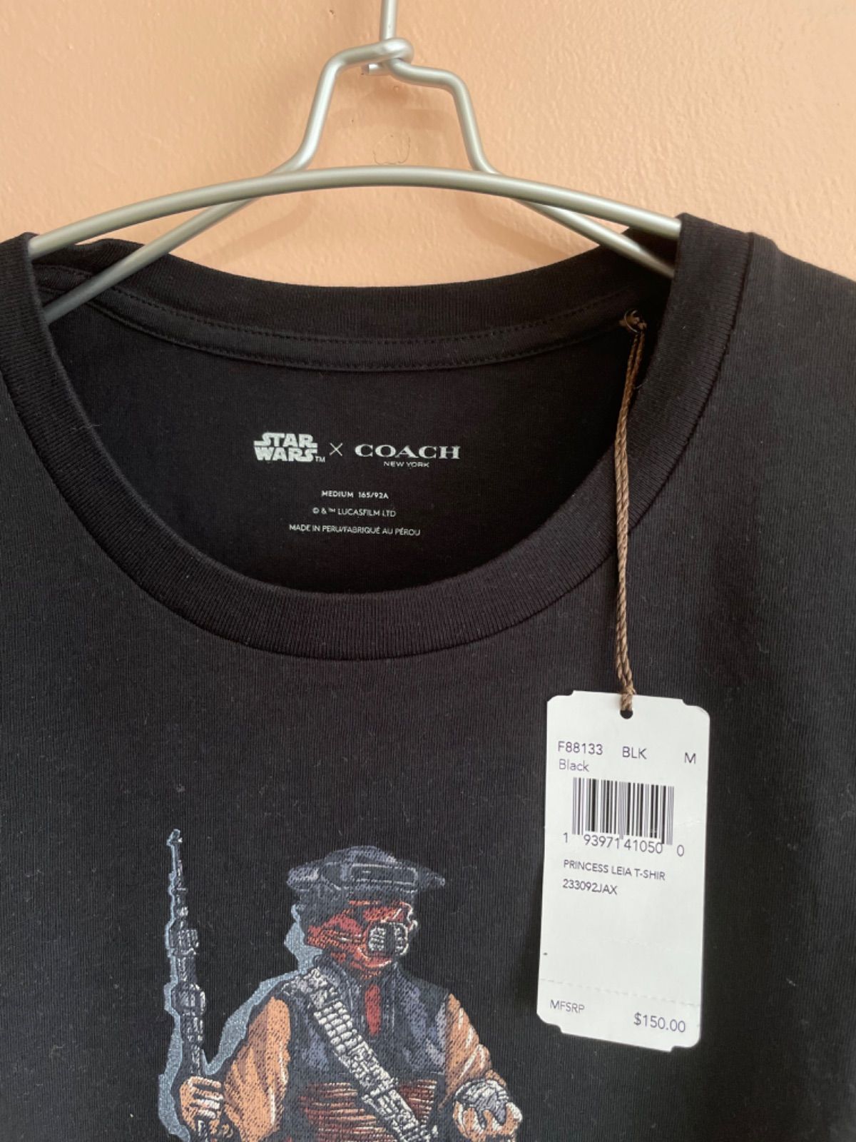 新品】MサイズCOACH ×スターウォーズコラボTシャツ（ブラック） - メルカリ