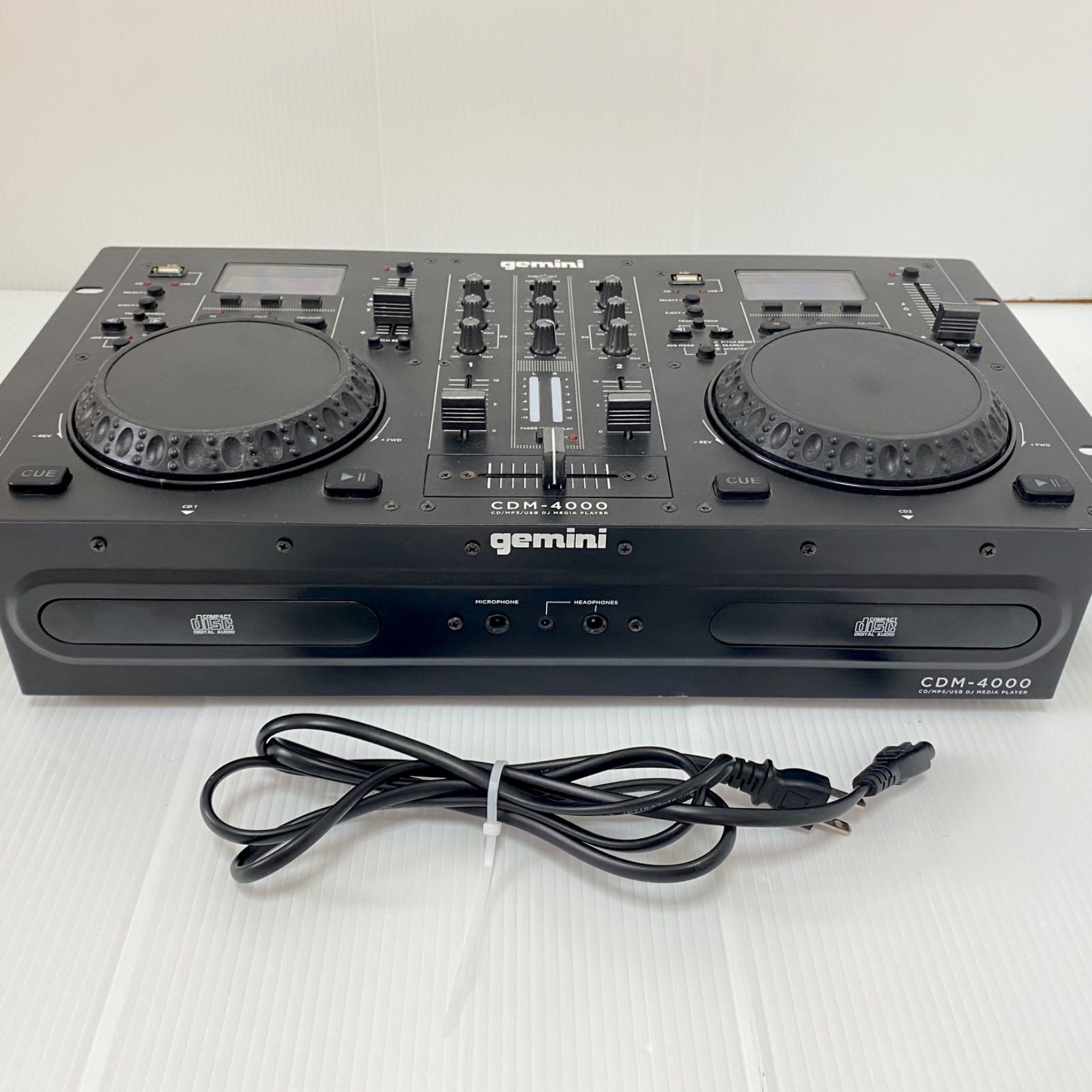 GEMINI MP3 / CD DJ ワークステーション デュアルCDJ PLAYER+MIXER CDM