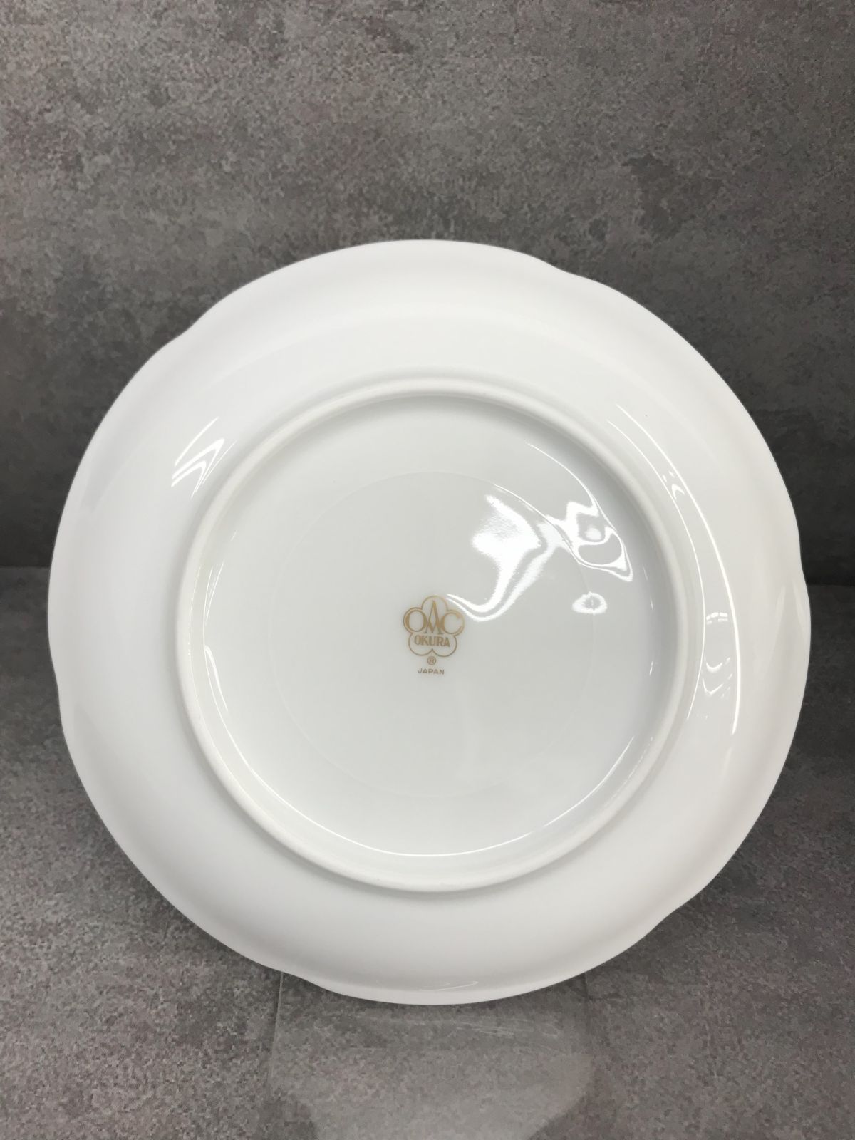 新品未使用品 大倉陶園 ゴールドライン ホワイトリーフ 銘々皿 5