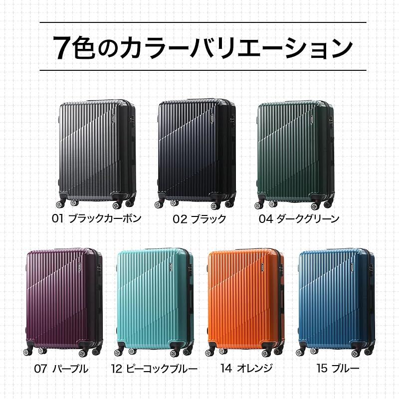エース] スーツケース クレスタ エキスパンド機能付 06318 93.0L 67cm 